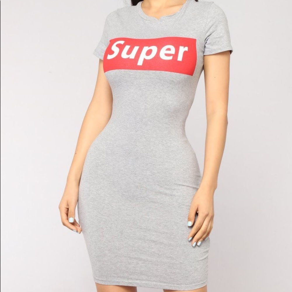 Fashion Nova Super Nova mini shirt dress